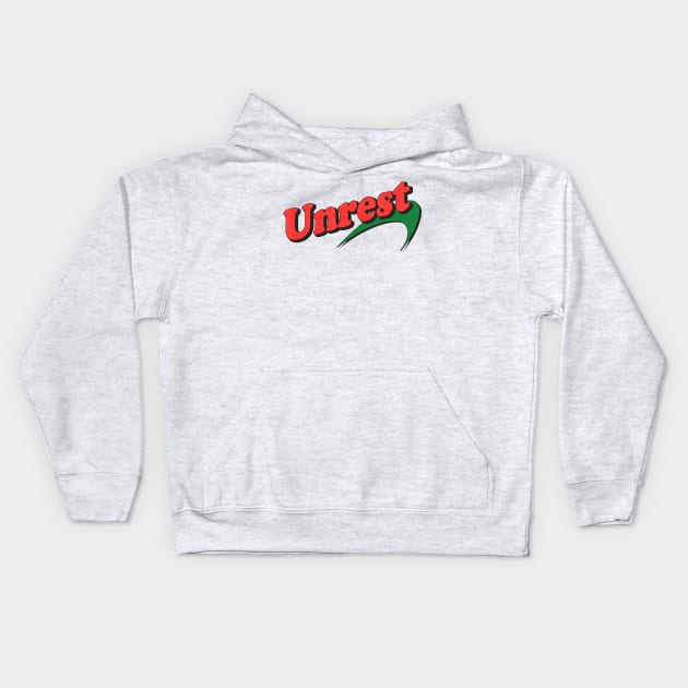 Unrest / 90s Style Original Fan Artwork Kids Hoodie by DankFutura